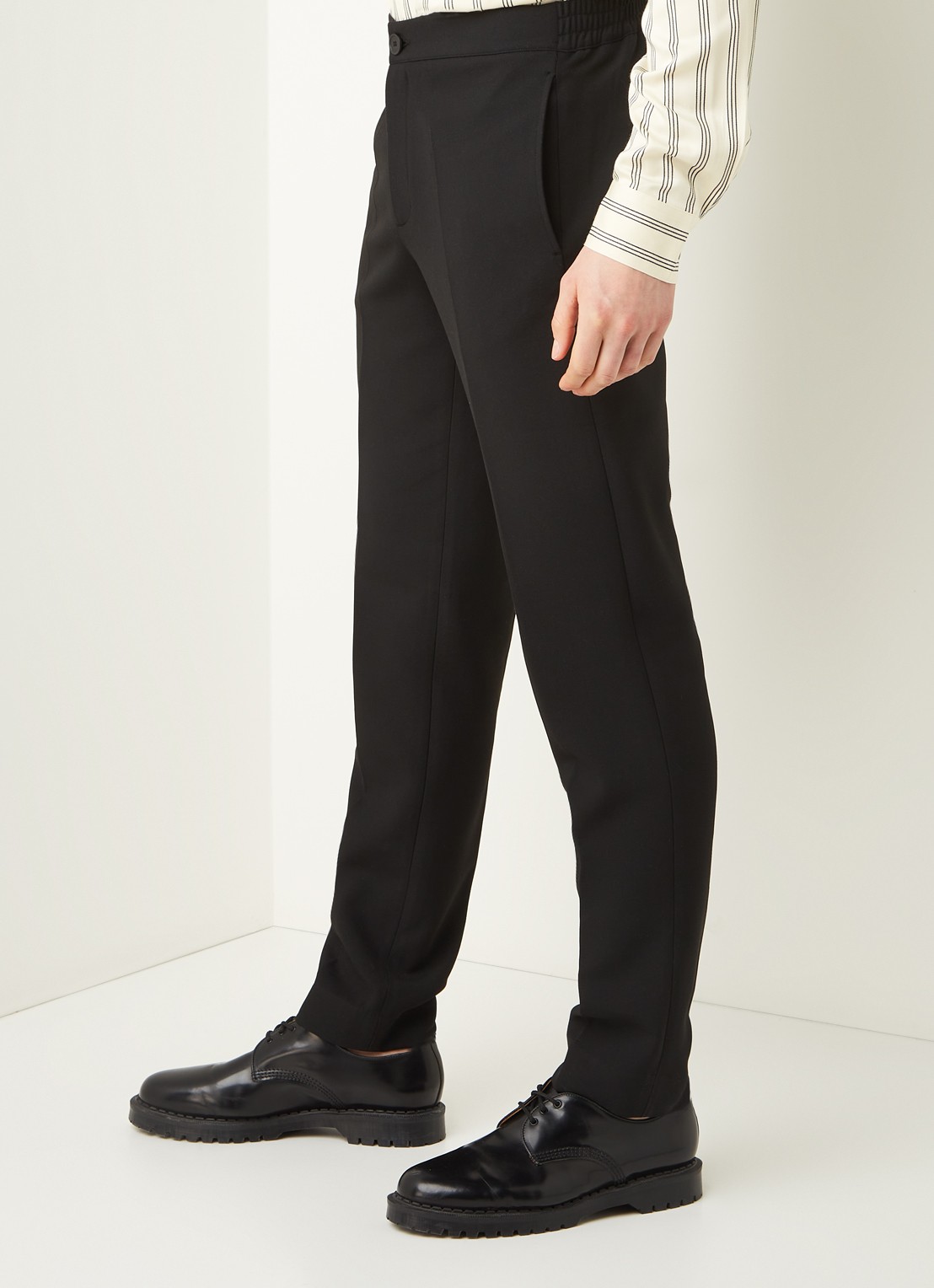 Sandro Slim fit pantalon met steekzakken - detail 5 zwart