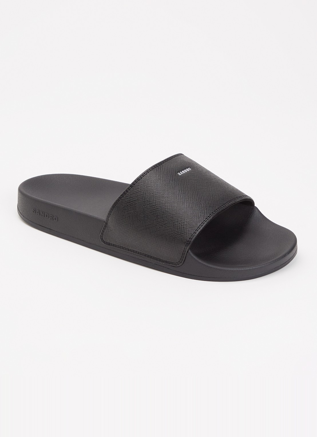 Sandro Slipper met logo - voorkant 2 zwart