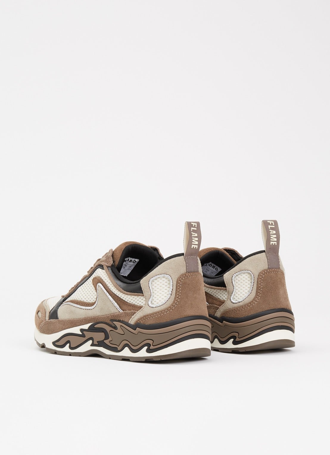 Sandro Sneaker met suède en leren details - achterkant donkerbeige