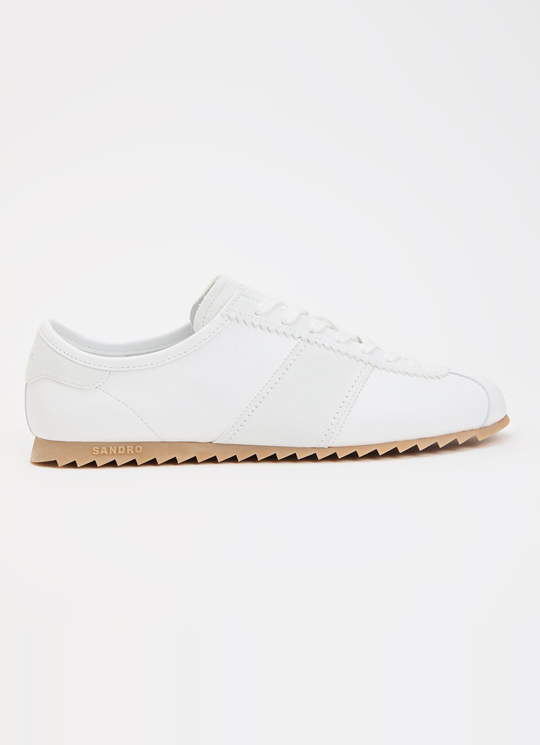 Sandro Sneaker van leer - voorkant 5 wit