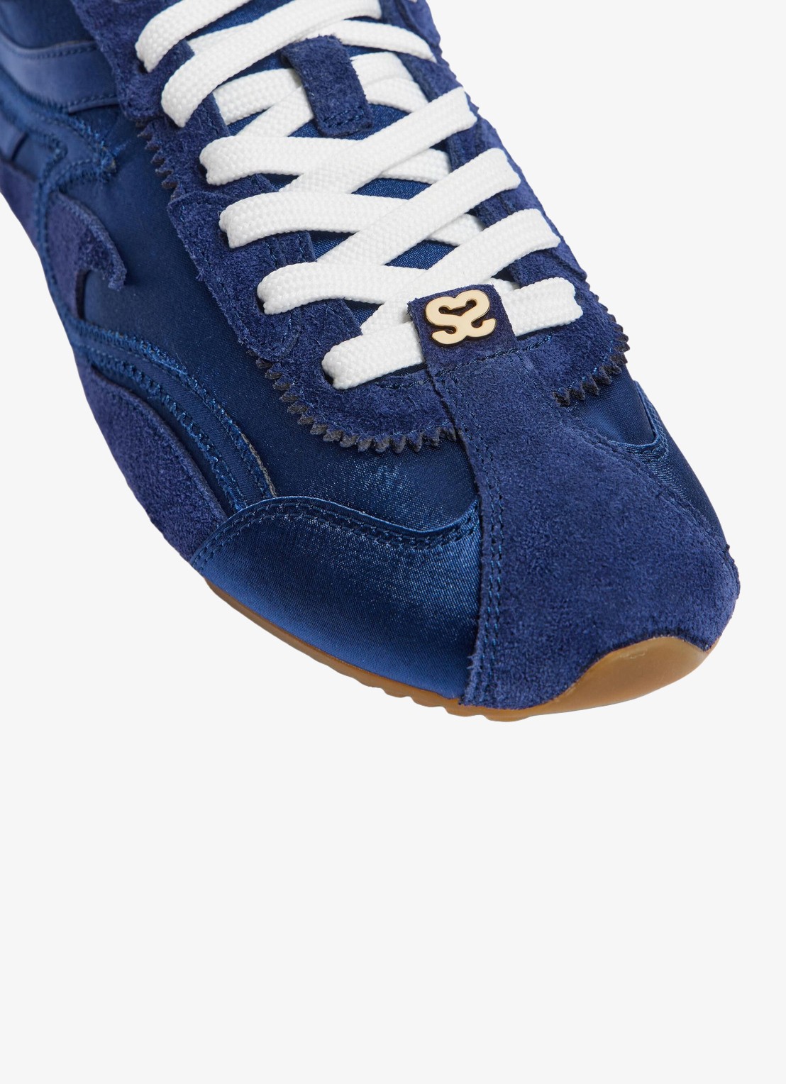 Sandro Sneaker van suède en leer - detail 5 blue / blauw