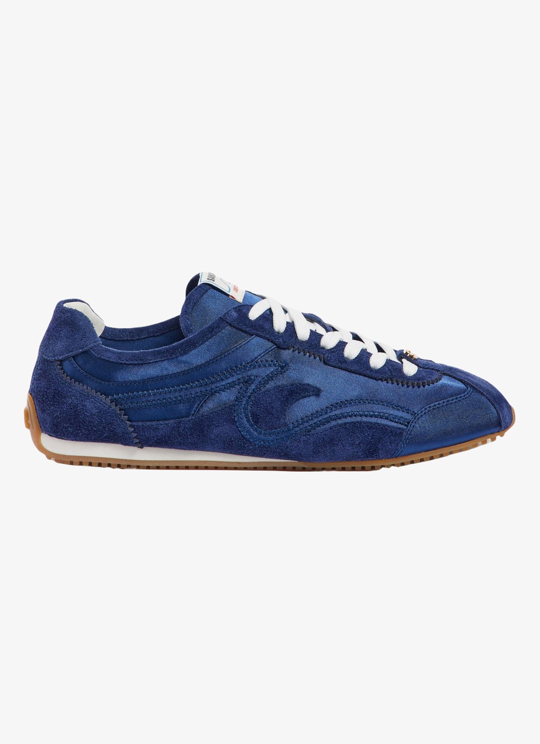 Sandro Sneaker van suède en leer - voorkant blue / blauw