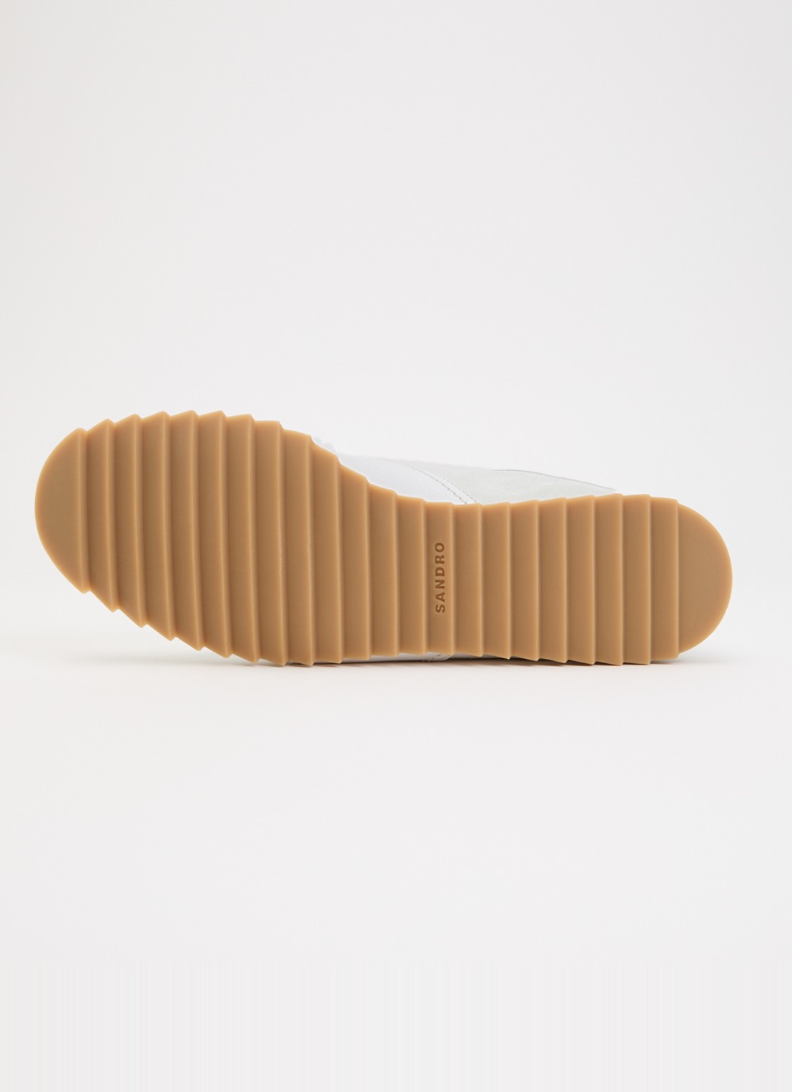 Sandro Sneaker van suède met details van leer - detail 5 wit