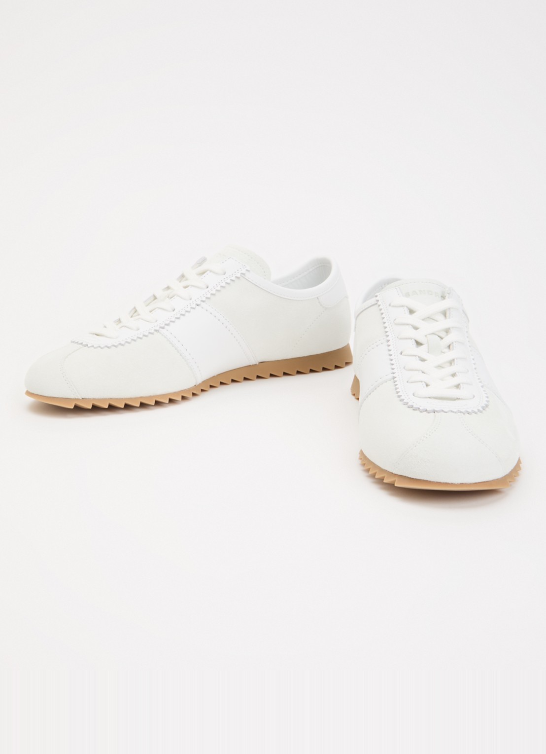 Sandro Sneaker van suède met details van leer - detail 6 wit