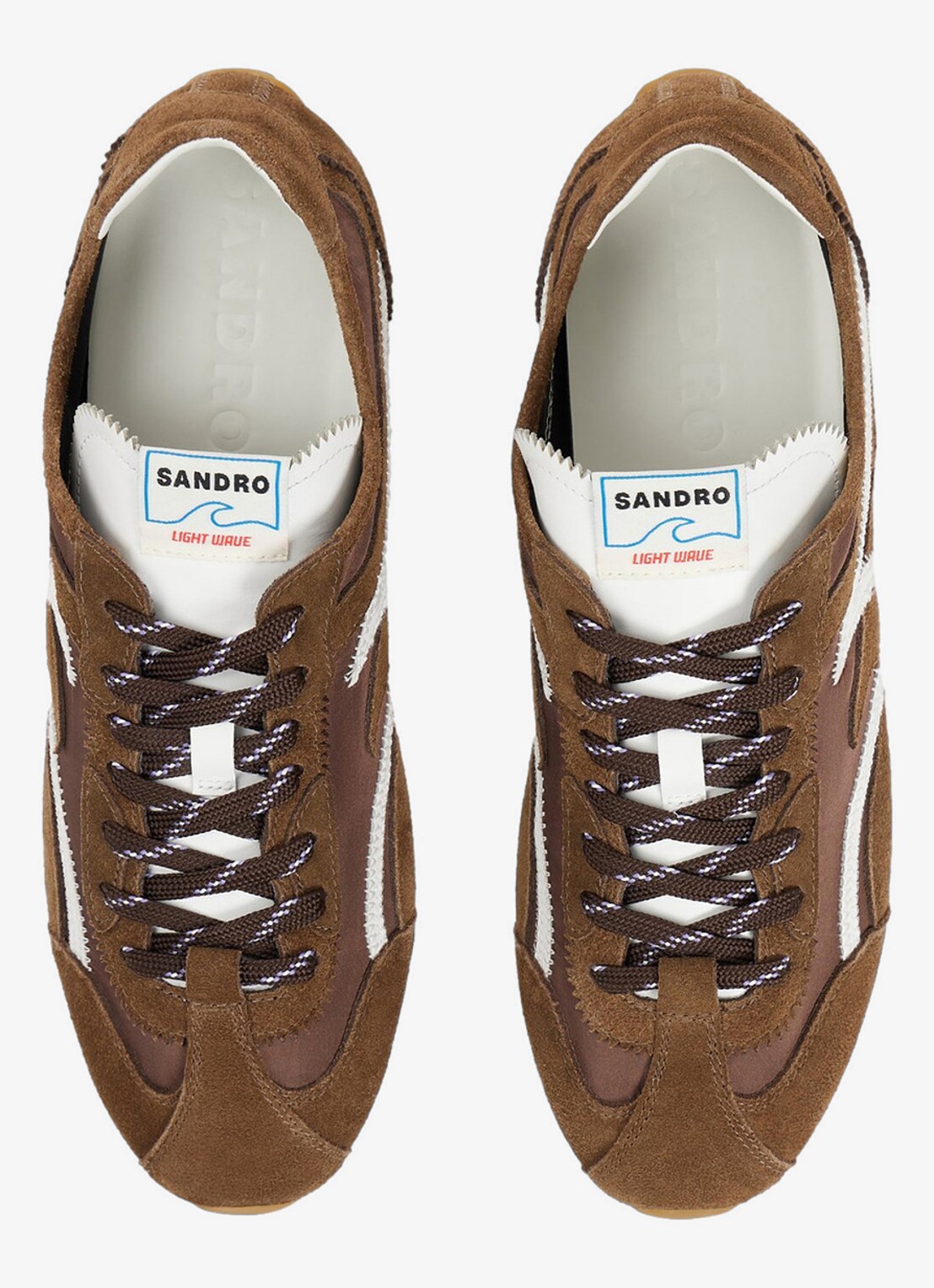 Sandro Sneaker van suède  - detail 7 bruin