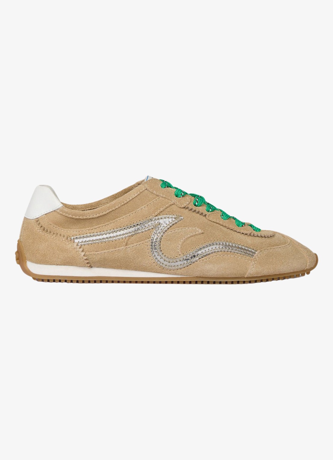 Sandro Sneaker van suède - voorkant beige