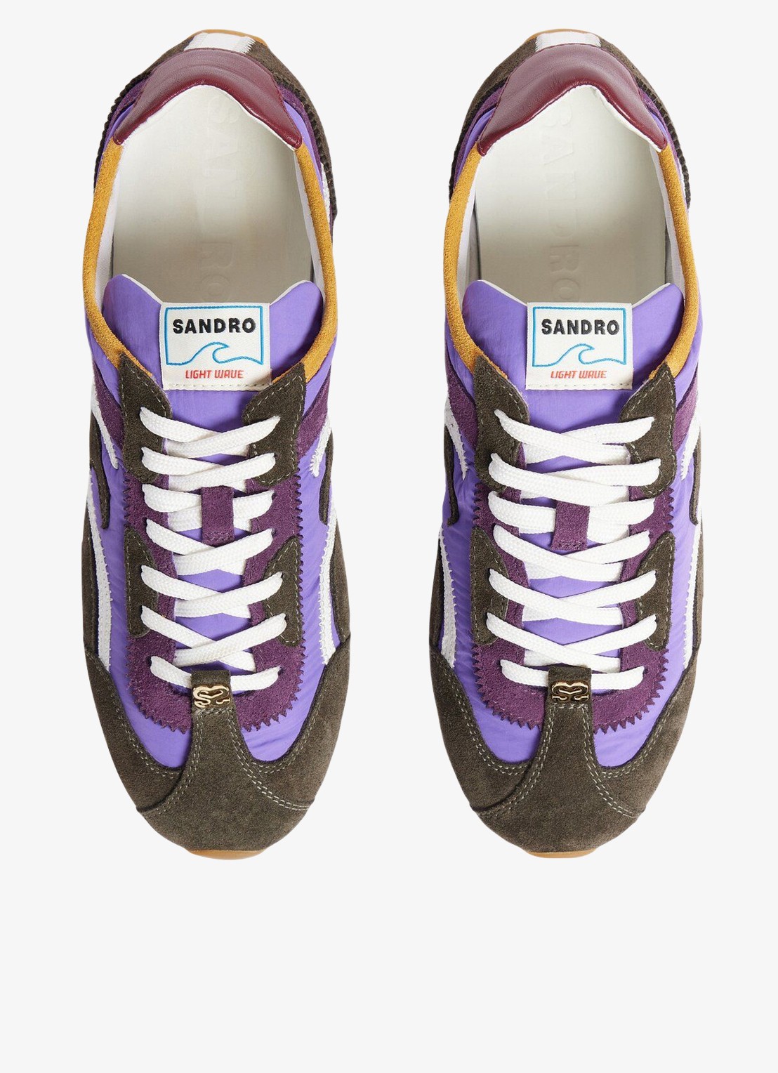 Sandro Sneakers van suède met dubbele veters - detail 4 purple / paars