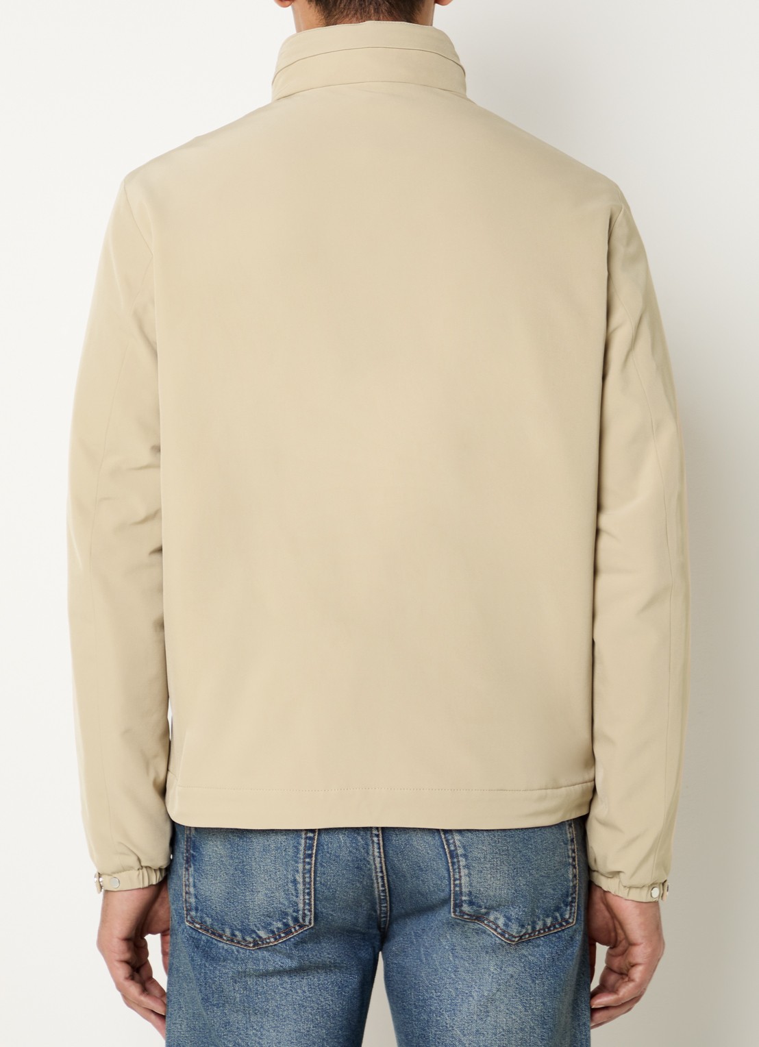 Sandro Softshell jack met opbergbare capuchon en steekzakken - achterkant 4 camel