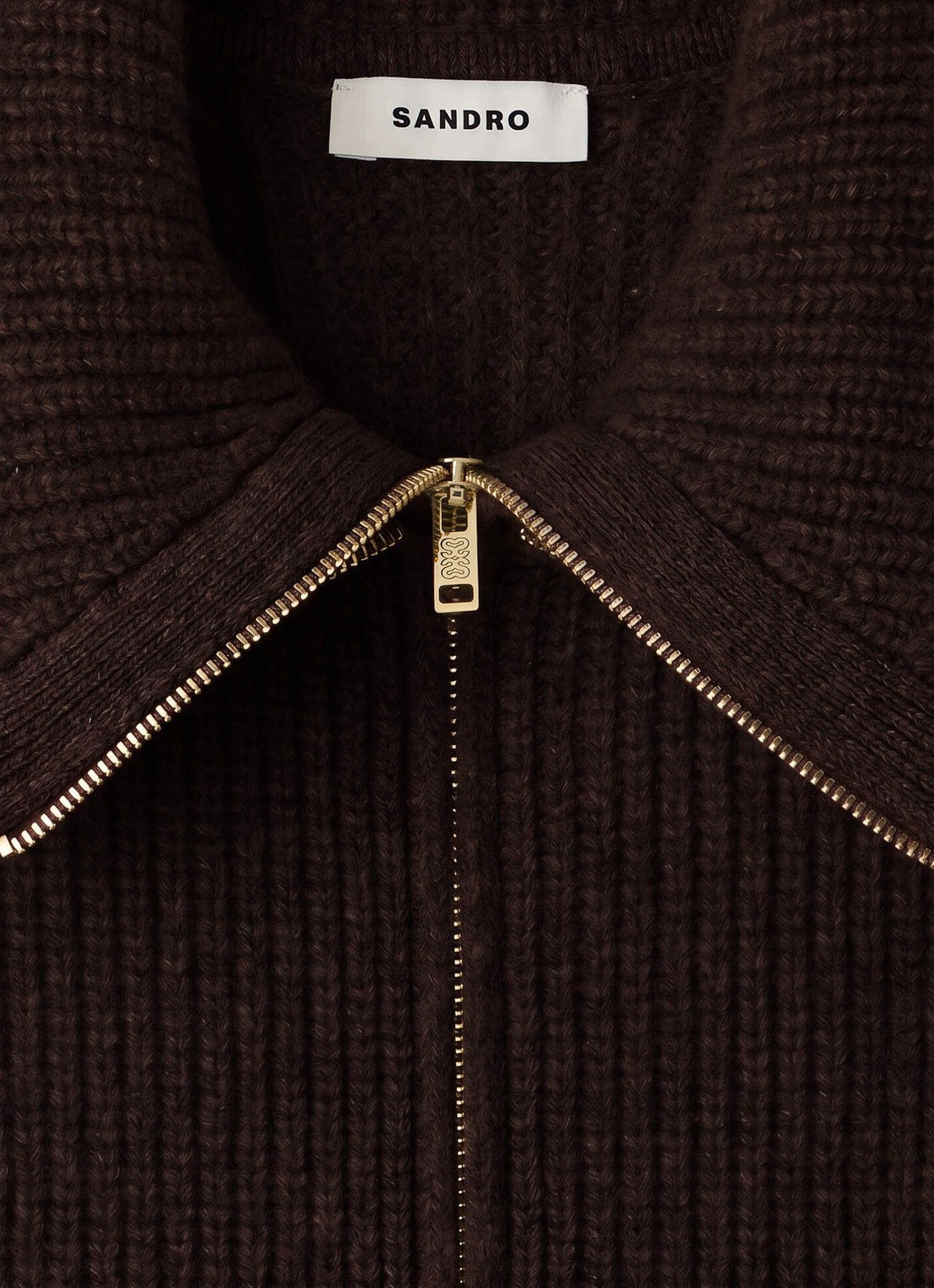 Sandro Spencer van wol - detail 2 brown / bruin