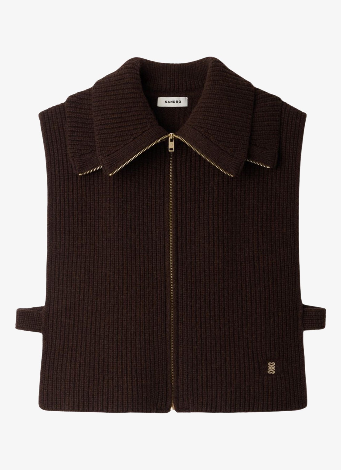 Sandro Spencer van wol - voorkant 3 brown / bruin
