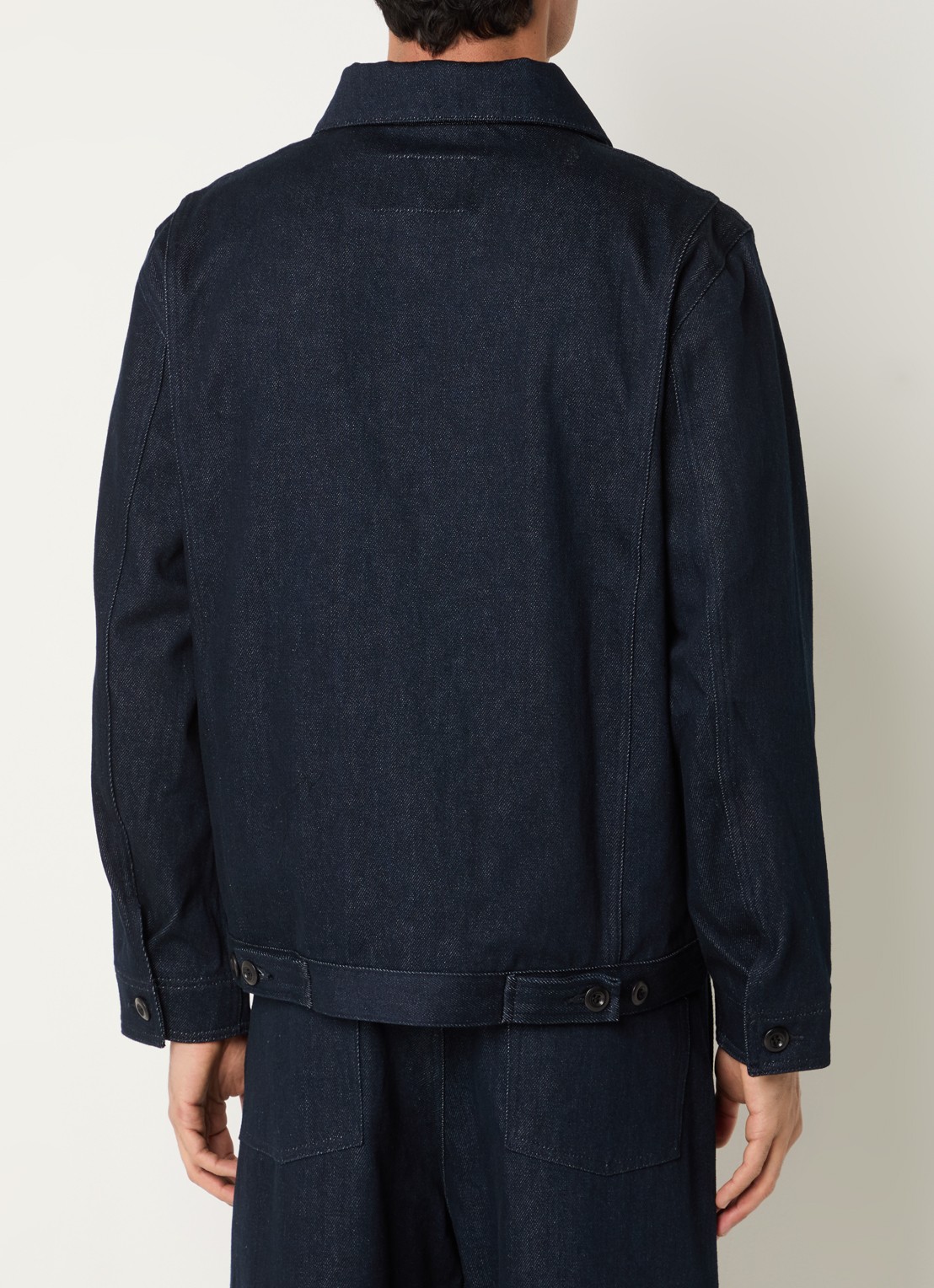 Sandro Spijkerjas met opgestikte zakken - achterkant 3 indigo