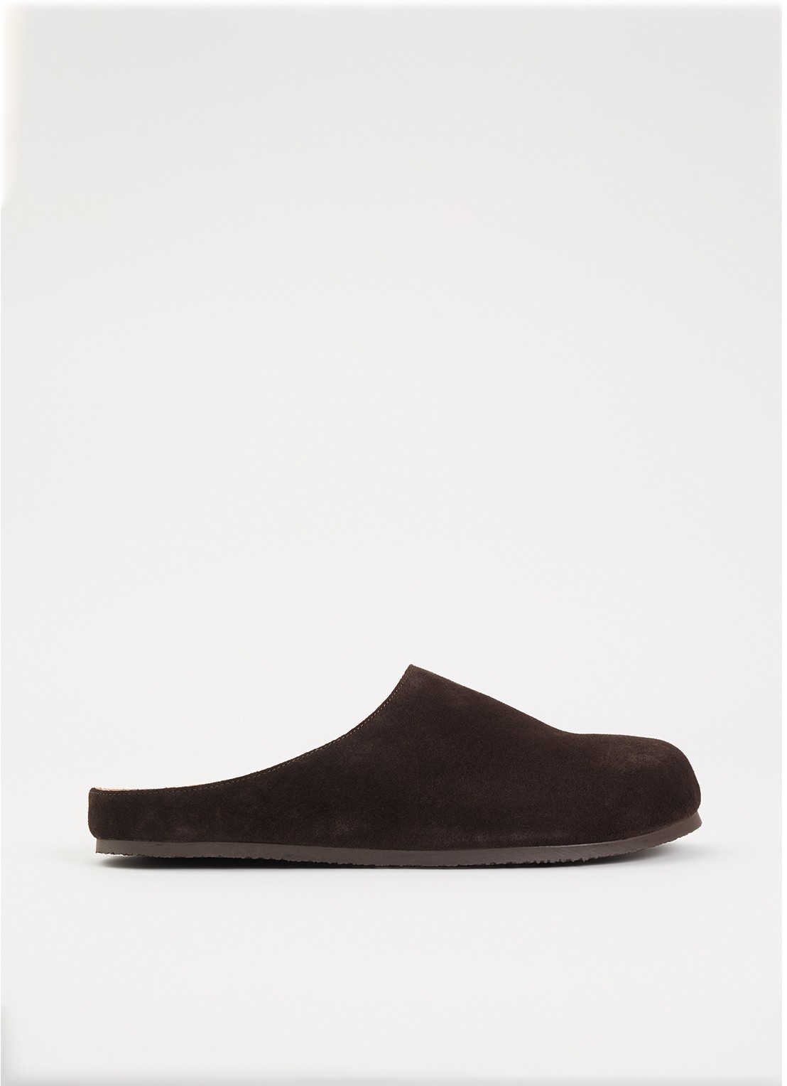 Sandro Split muiltje van suède - voorkant chocolate / bruin