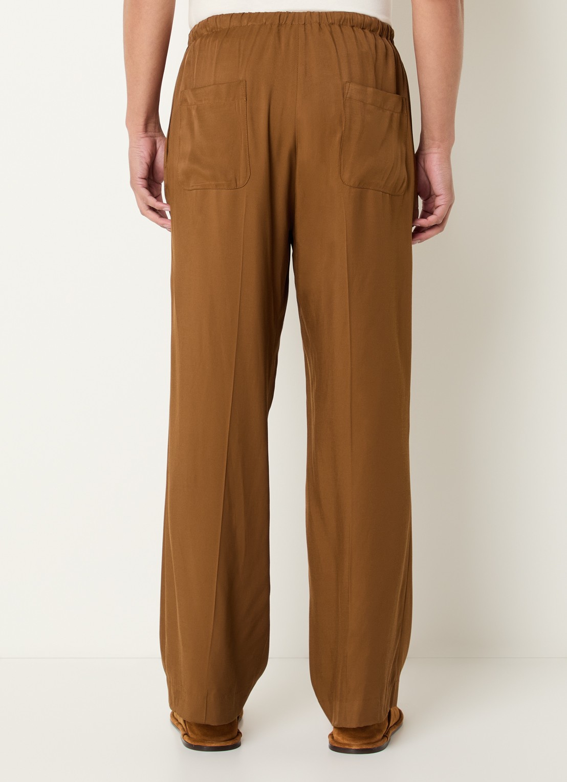 Sandro Straight fit broek met steekzakken - achterkant 5 bruin