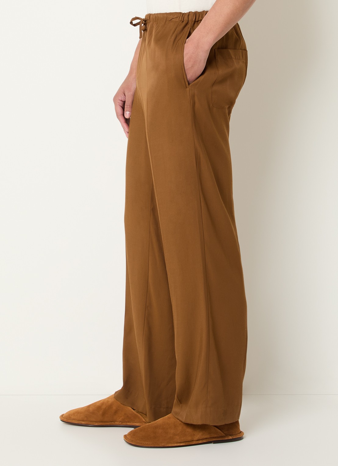 Sandro Straight fit broek met steekzakken - detail 2 bruin