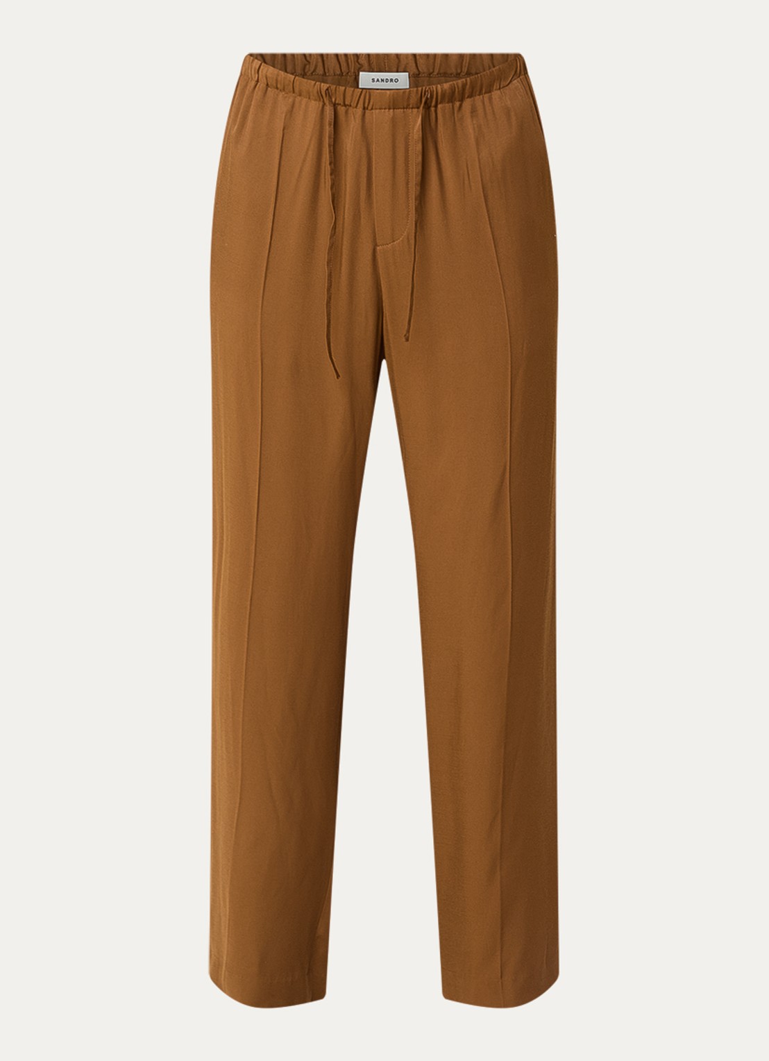 Sandro Straight fit broek met steekzakken - voorkant 3 bruin
