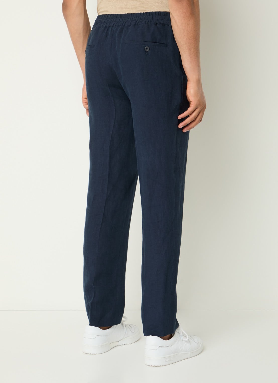 Sandro Straight fit broek met steekzakken - achterkant 3 donkerblauw