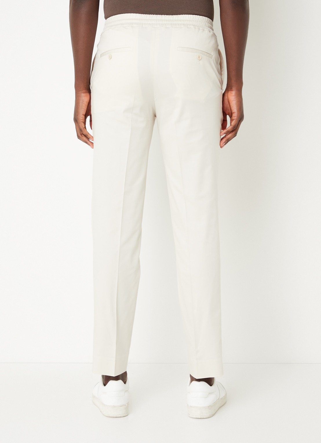 Sandro Straight fit chino  met steekzakken - achterkant creme