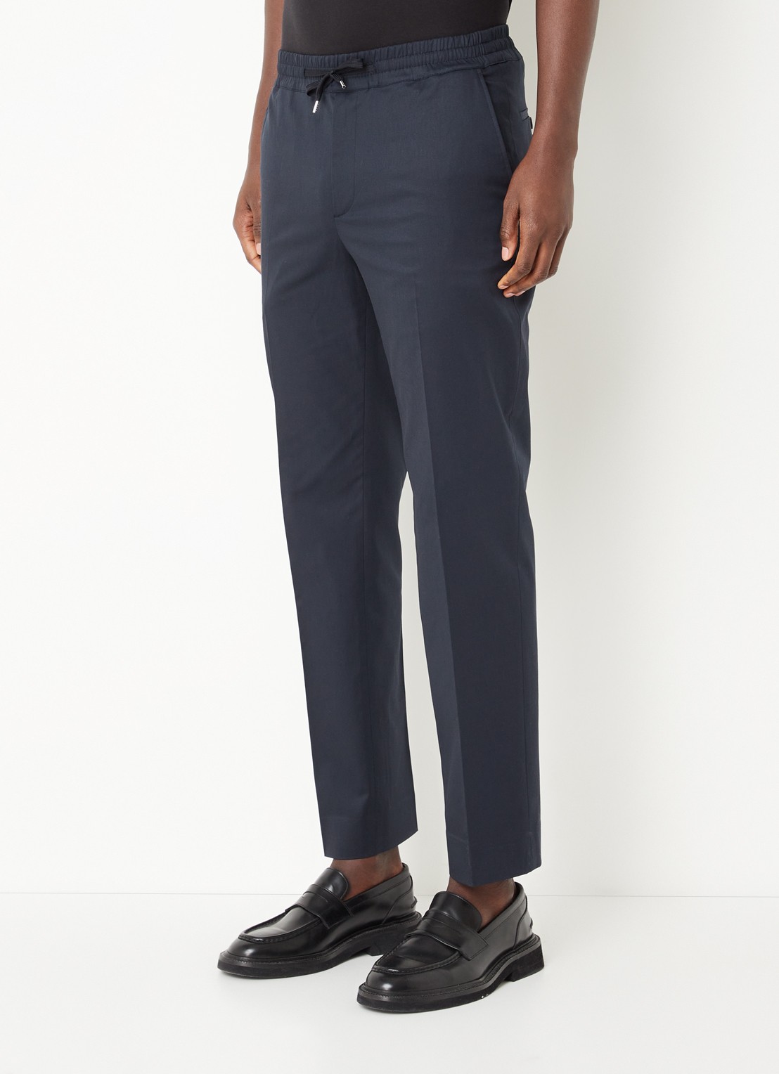 Sandro Straight fit chino  met steekzakken - detail donkerblauw