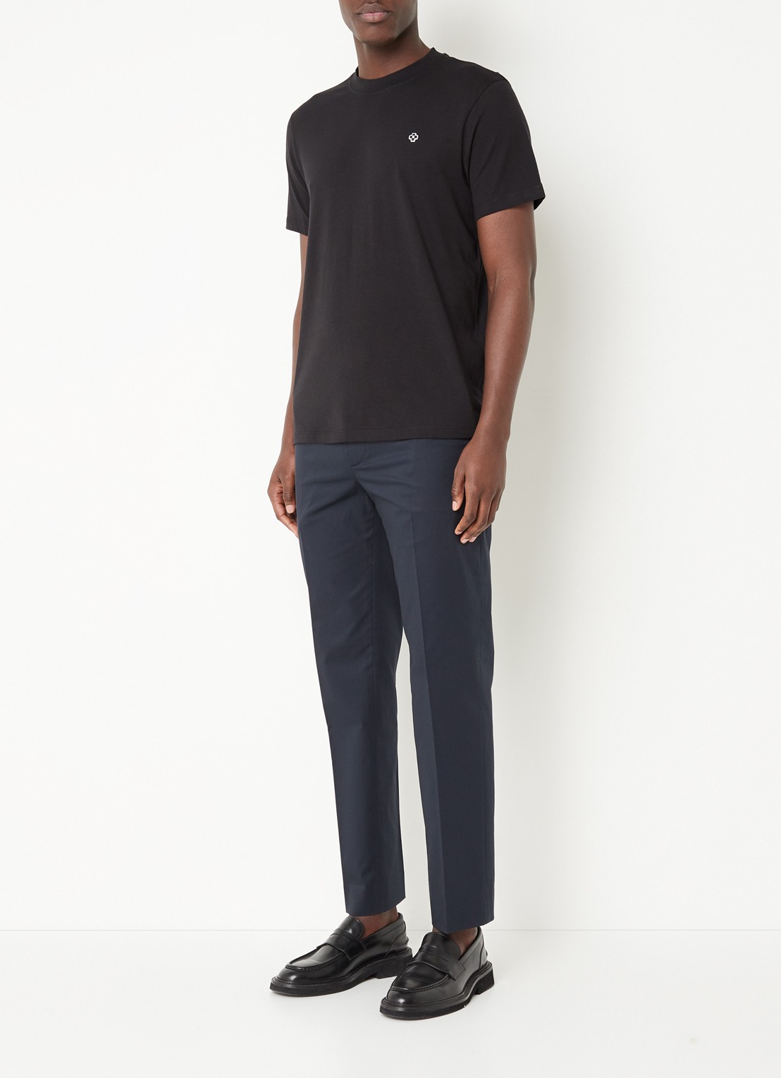 Sandro Straight fit chino  met steekzakken - voorkant 5 donkerblauw