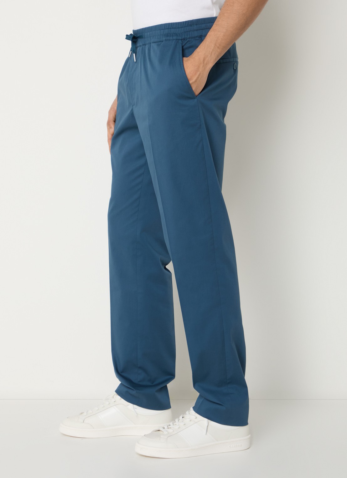 Sandro Straight fit chino  met steekzakken - detail 2 petrol