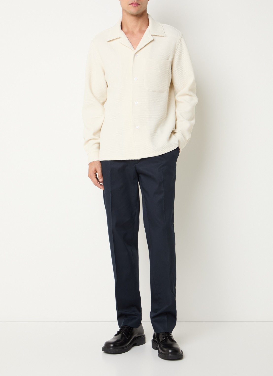 Sandro Straight fit chino  met steekzakken - voorkant 4 indigo