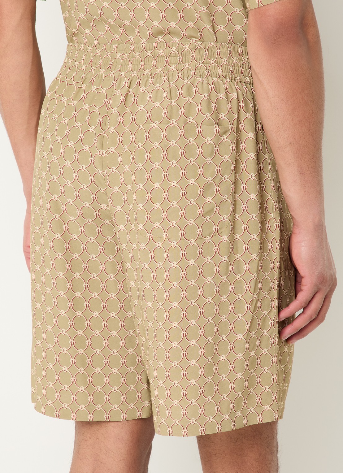 Sandro Straight fit korte broek met steekzakken - achterkant 2 khaki
