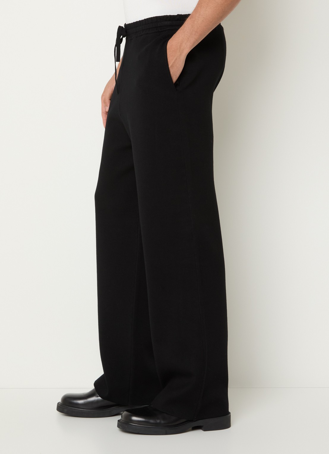 Sandro Straight fit pantalon met steekzakken - detail 5 zwart