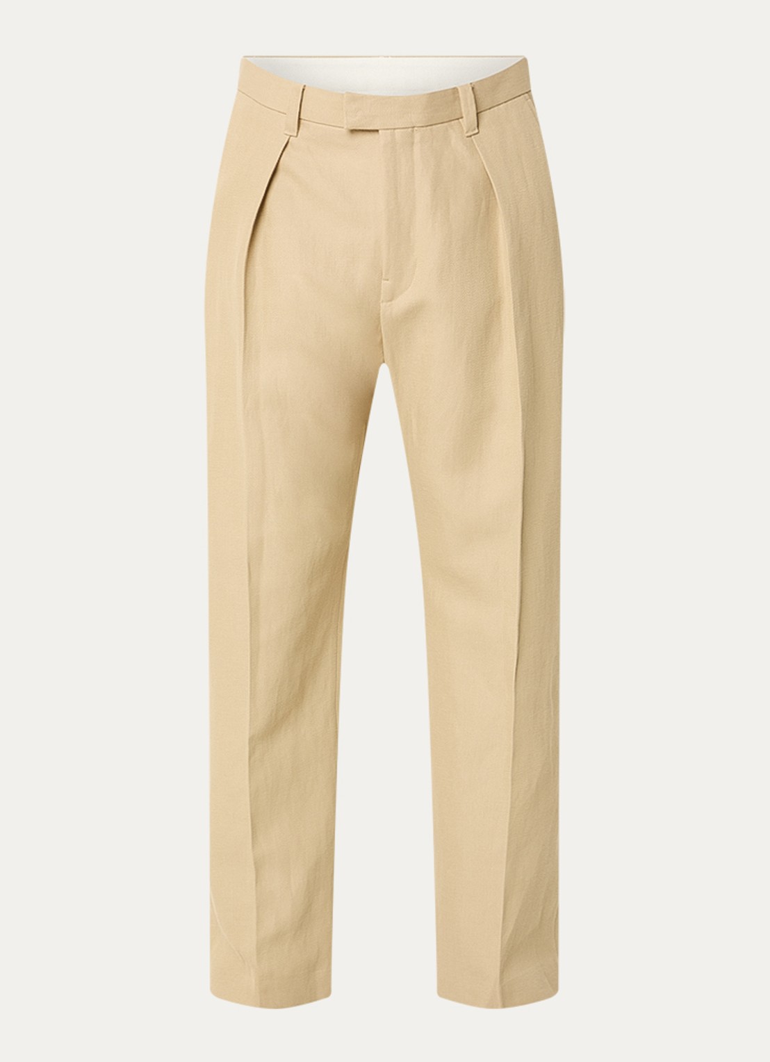 Sandro Straight fit pantalon met steekzakken - voorkant 2 creme