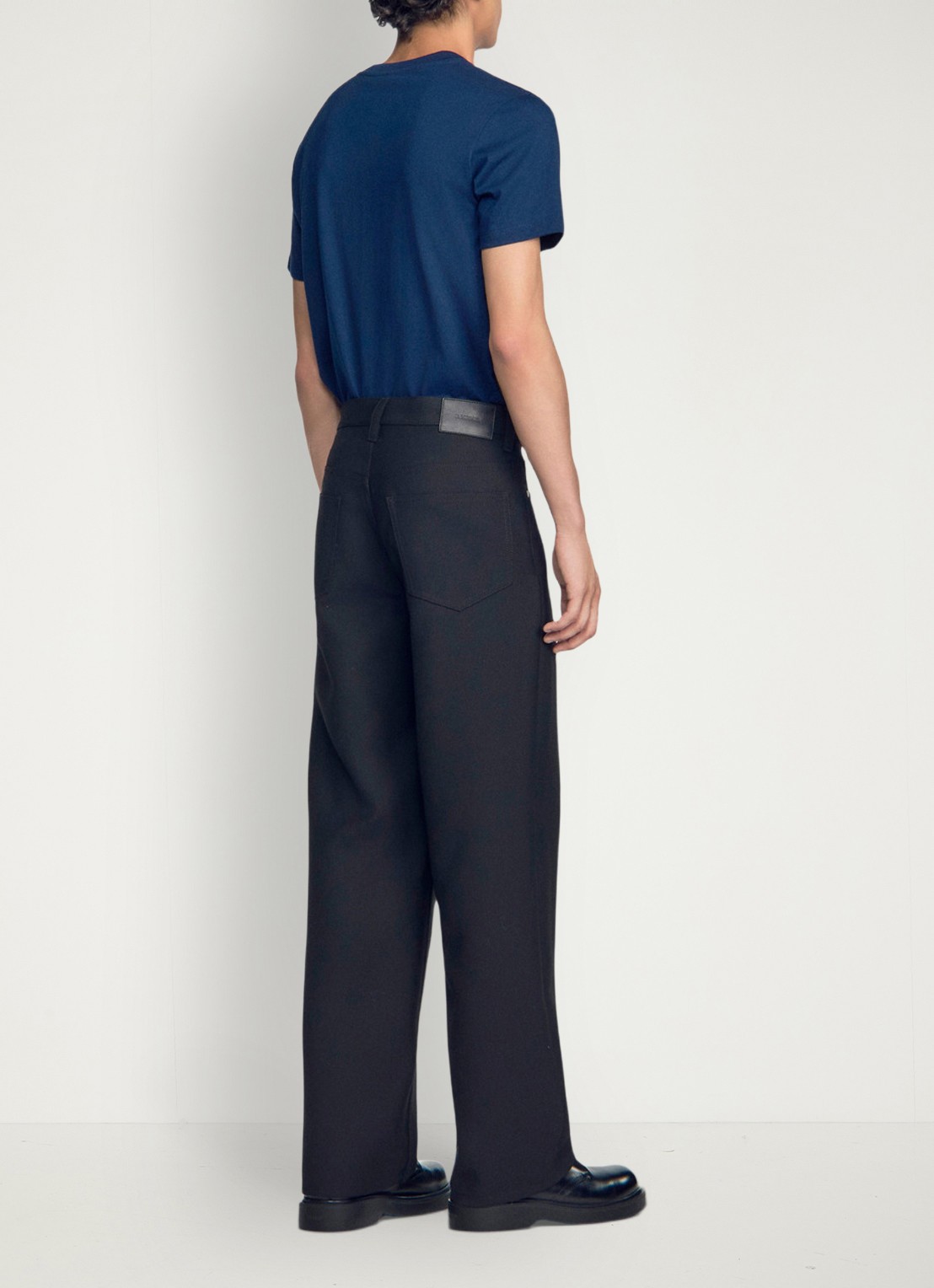 Sandro Straight fit pantalon met steekzakken - achterkant 6 zwart