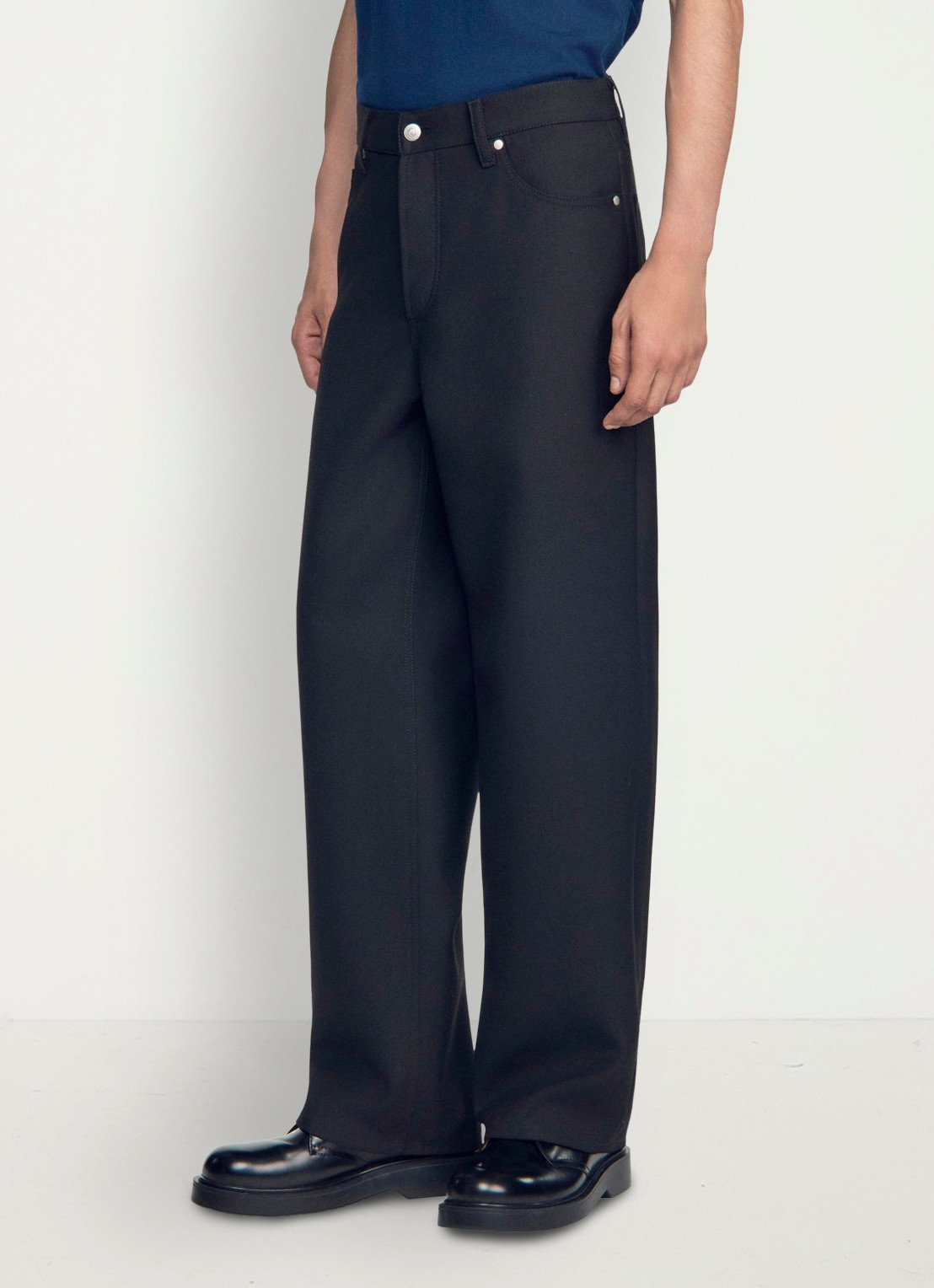 Sandro Straight fit pantalon met steekzakken - detail 3 zwart