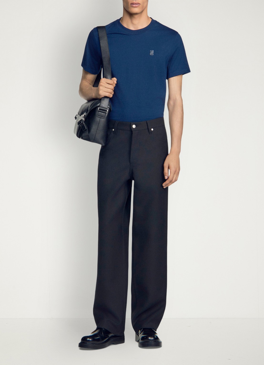 Sandro Straight fit pantalon met steekzakken - detail 4 zwart