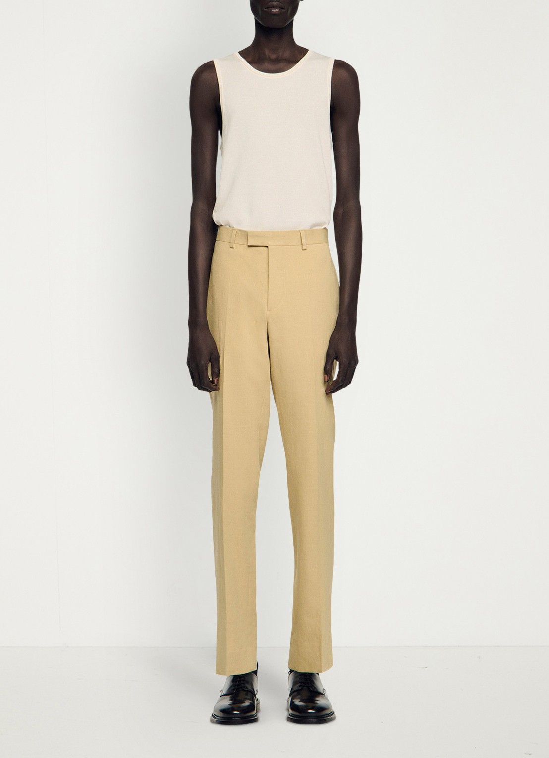 Sandro Straight fit pantalon - detail 4 sand / beige