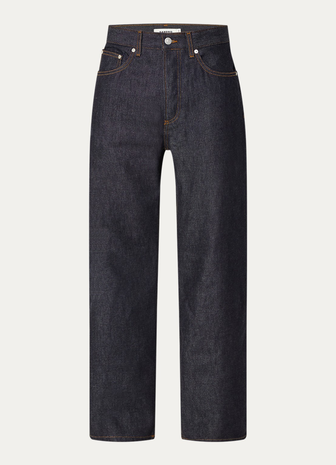Sandro Straight leg jeans met donkere wassing - voorkant 3 donkerblauw