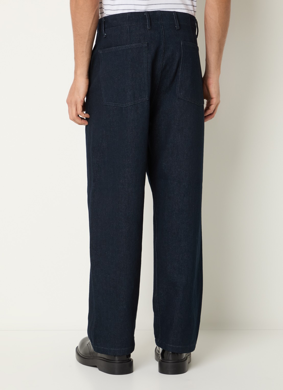 Sandro Straight leg jeans met donkere wassing - achterkant 5 indigo