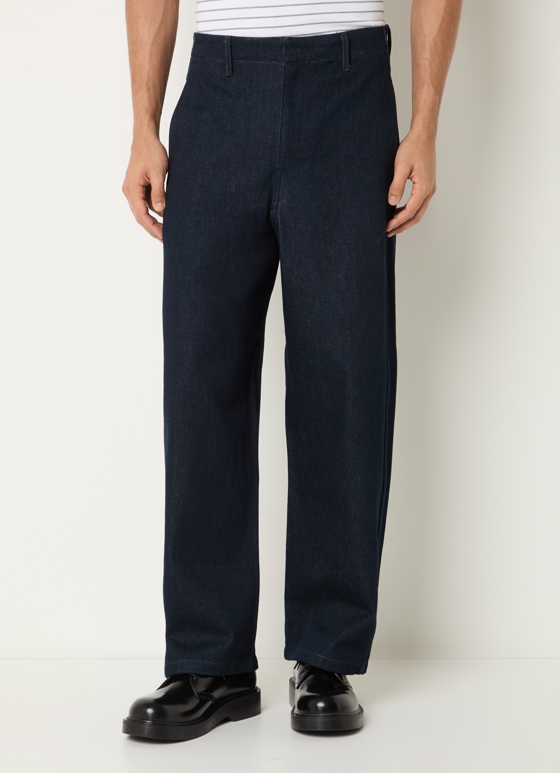 Sandro Straight leg jeans met donkere wassing - detail 3 indigo
