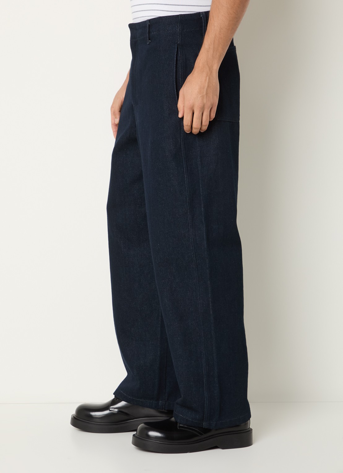 Sandro Straight leg jeans met donkere wassing - detail 4 indigo