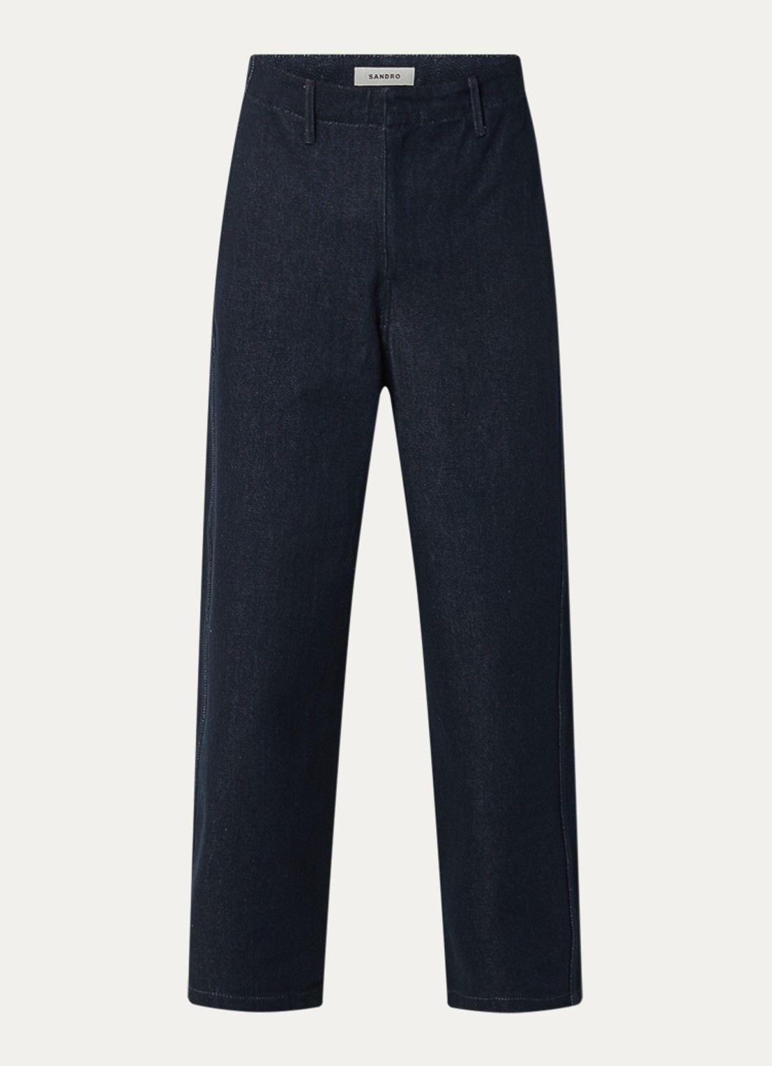 Sandro Straight leg jeans met donkere wassing - voorkant indigo