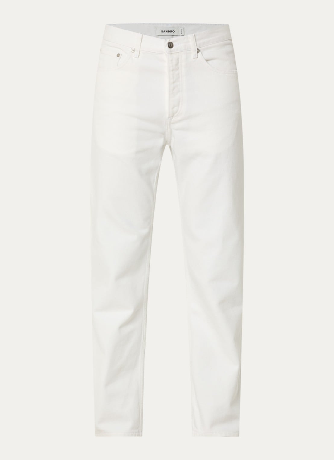Sandro Straight leg jeans met gekleurde wassing - voorkant wit