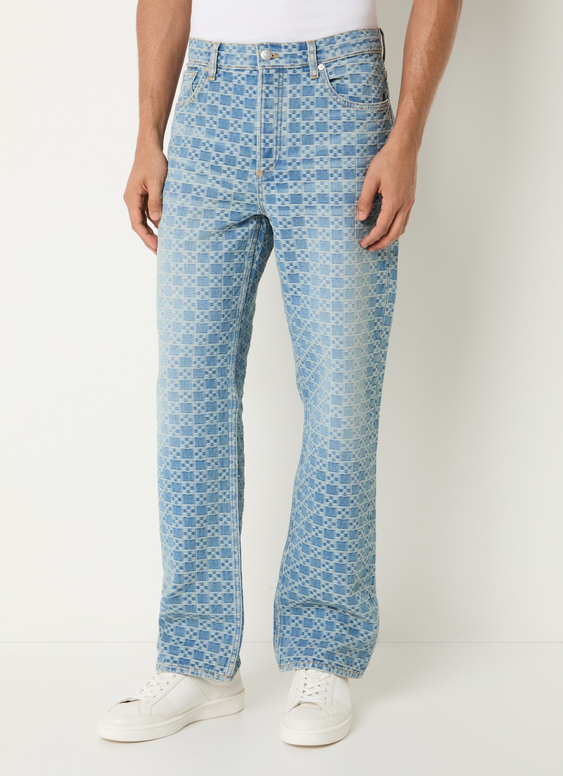 Sandro Straight leg jeans met steekzakken en print - detail 4 indigo