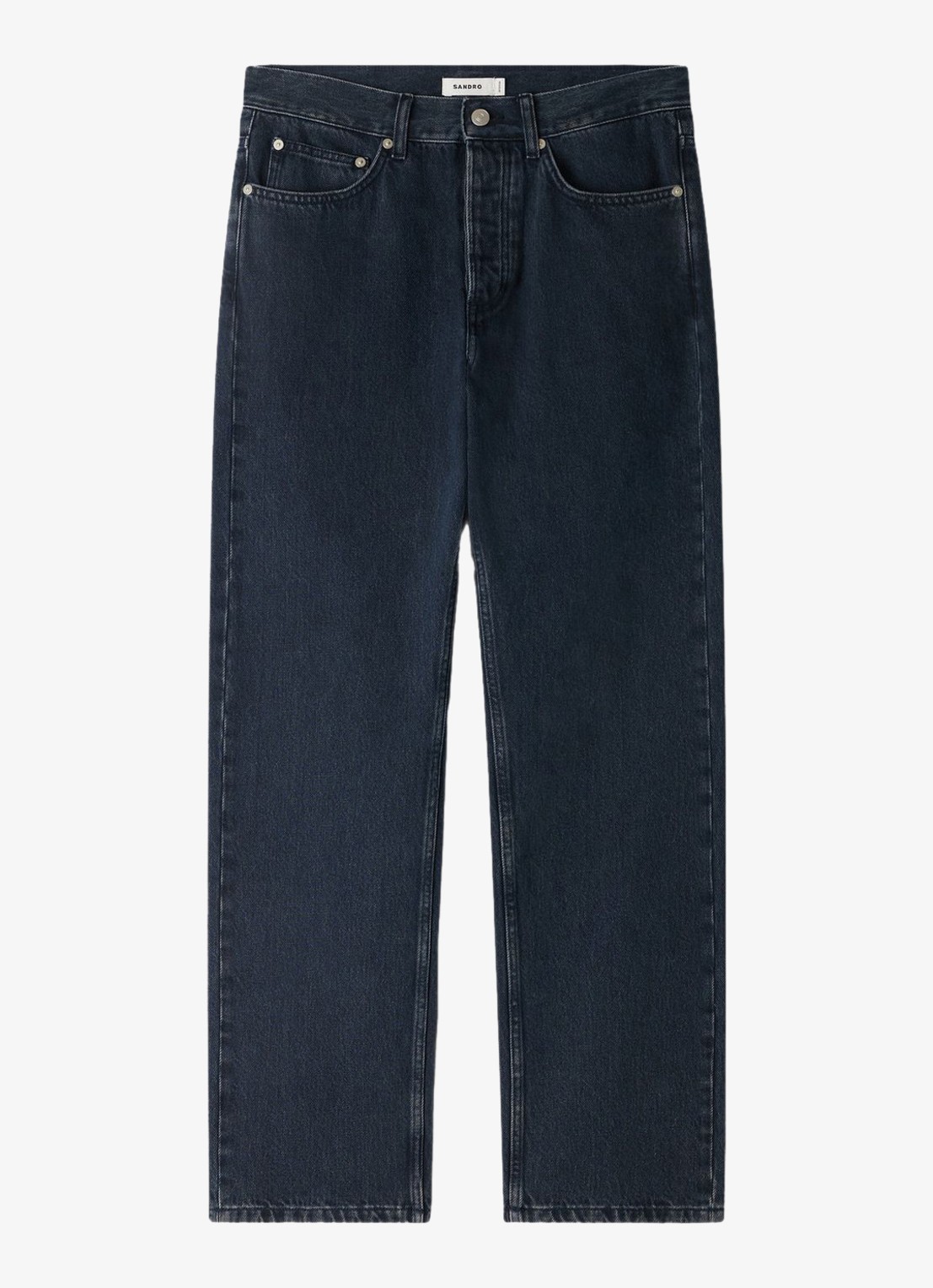 Sandro Straight leg jeans met steekzakken - voorkant donkergrijs