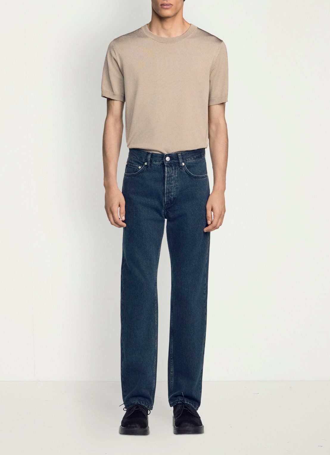 Sandro Straight leg jeans met steekzakken - voorkant 2 donkergrijs