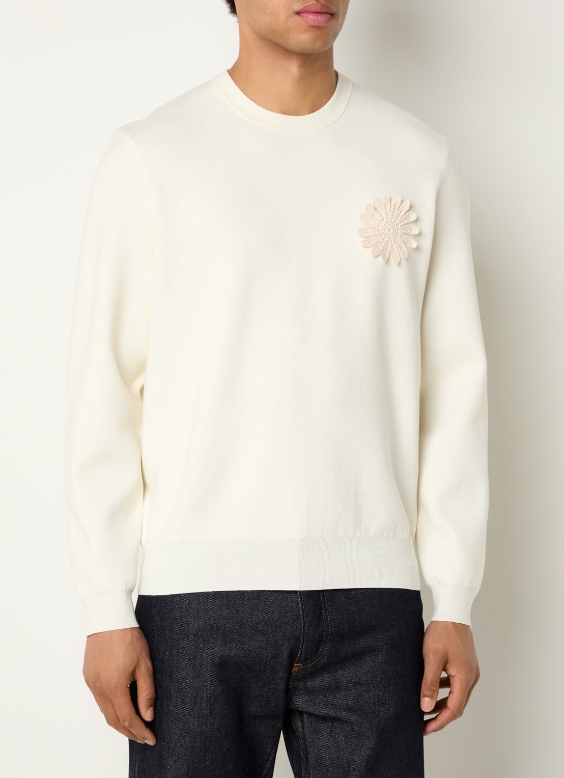 Sandro Sweater met applicatie - detail 4 ivoor