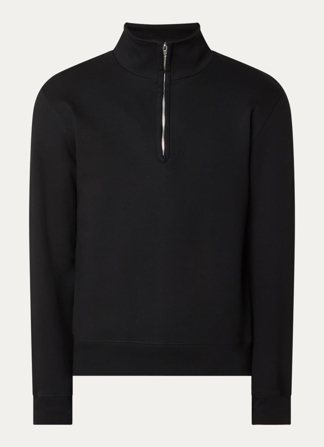 Sandro Sweater met halve rits - voorkant 3 zwart