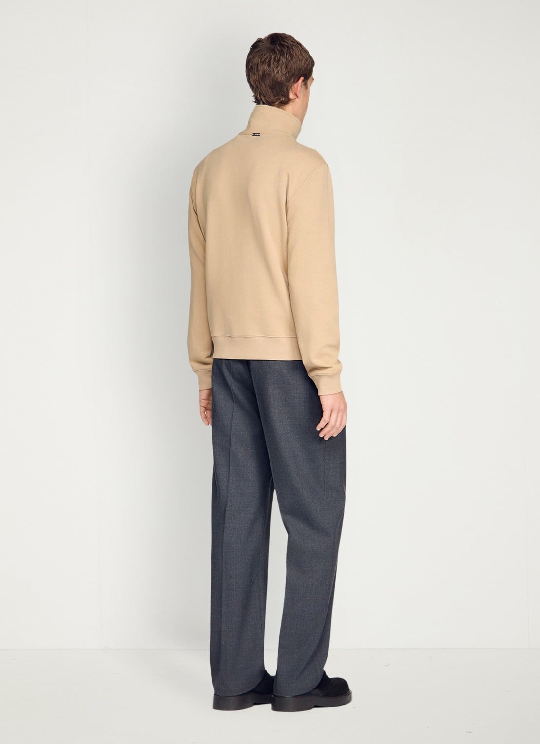 Sandro Sweater met halve rits - achterkant 5 beige