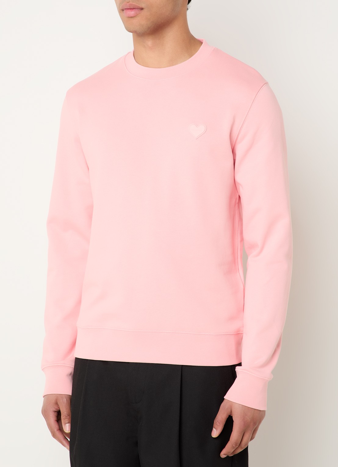Sandro Sweater met logo - detail zalmroze