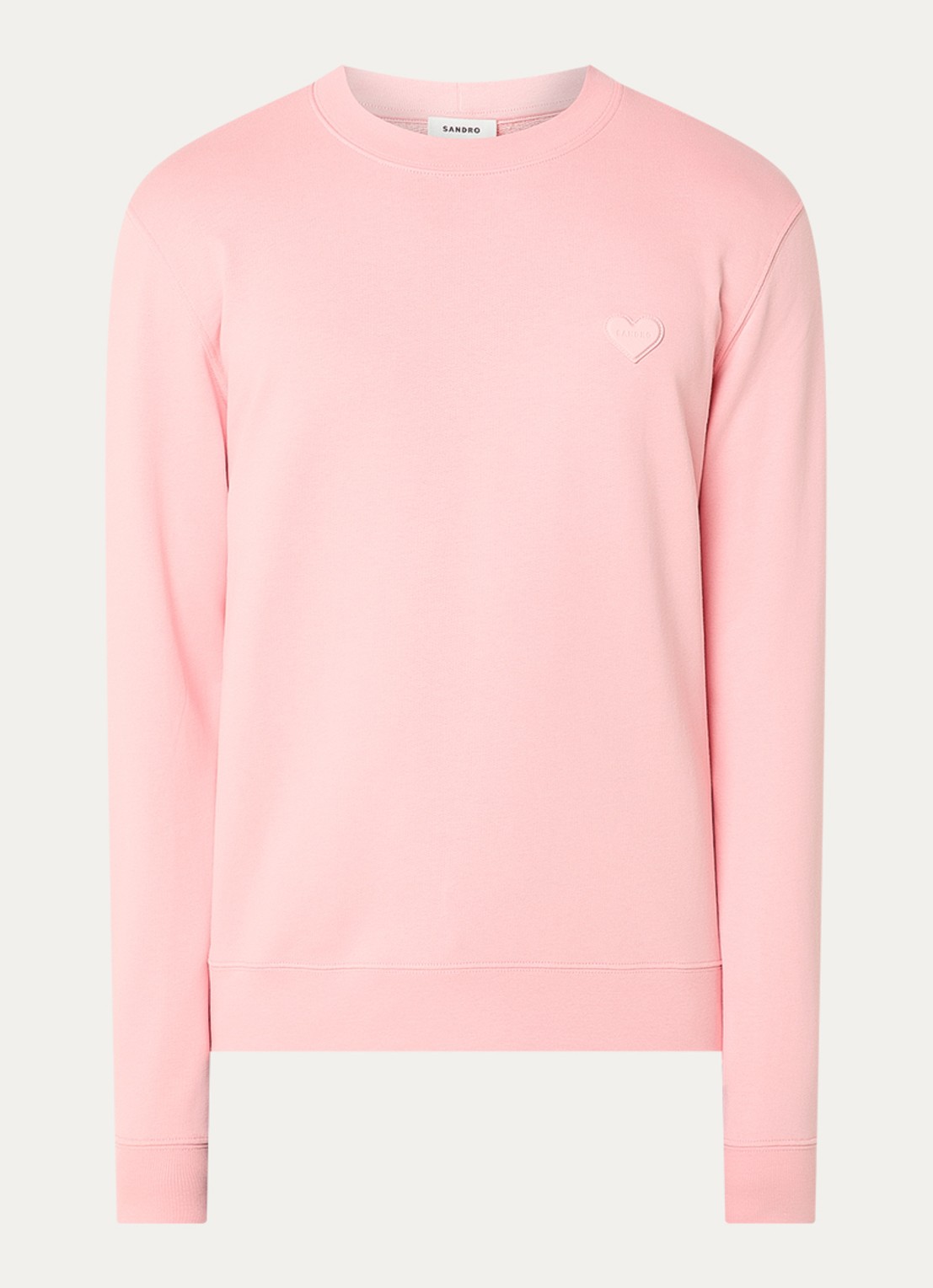 Sandro Sweater met logo - voorkant 3 zalmroze