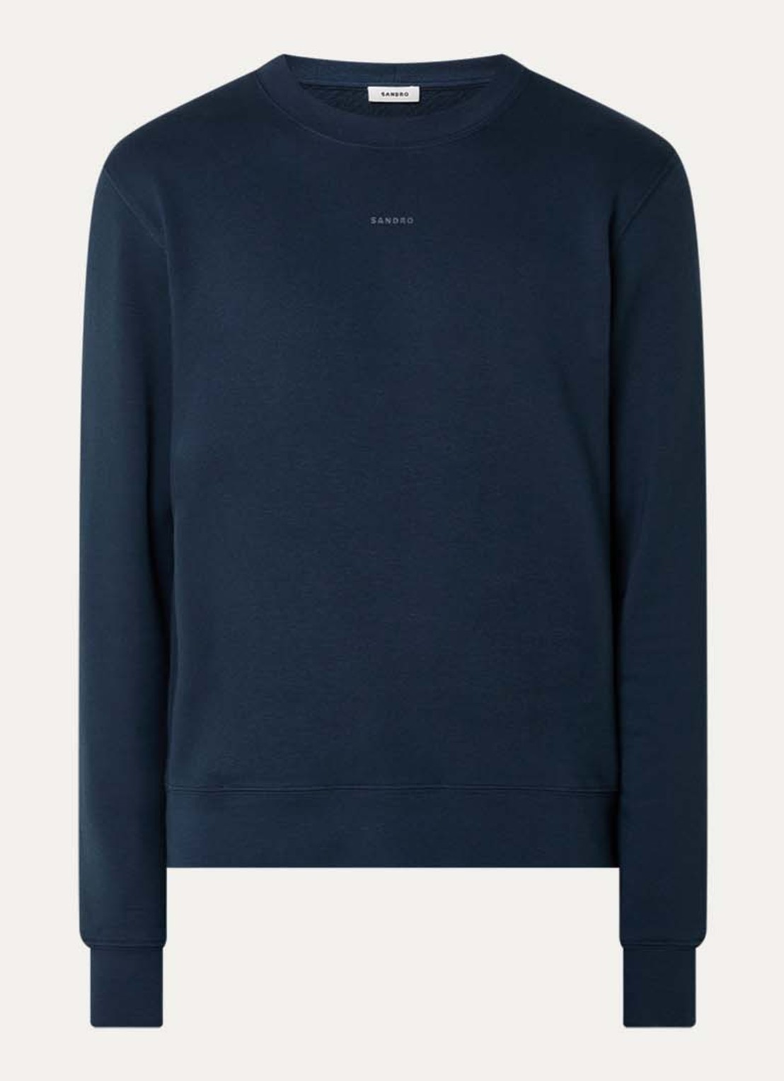 Sandro Sweater met logo - voorkant donkerblauw