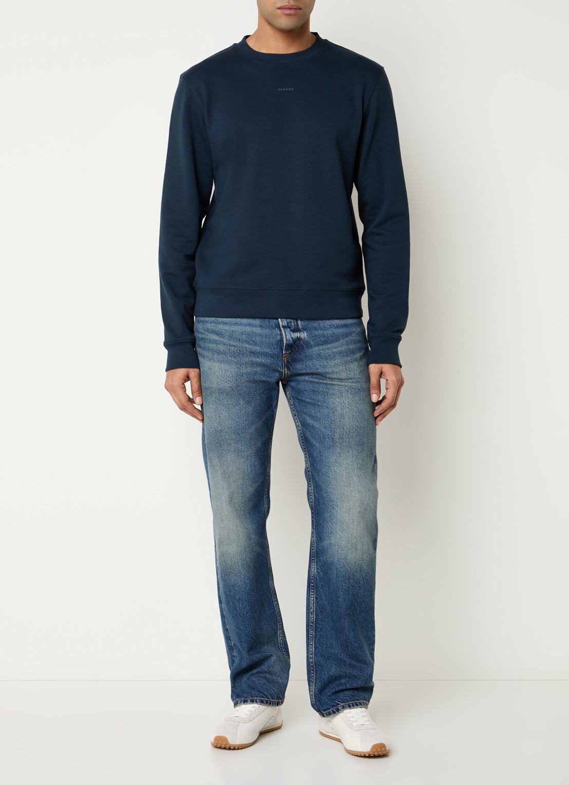 Sandro Sweater met logo - voorkant 2 donkerblauw