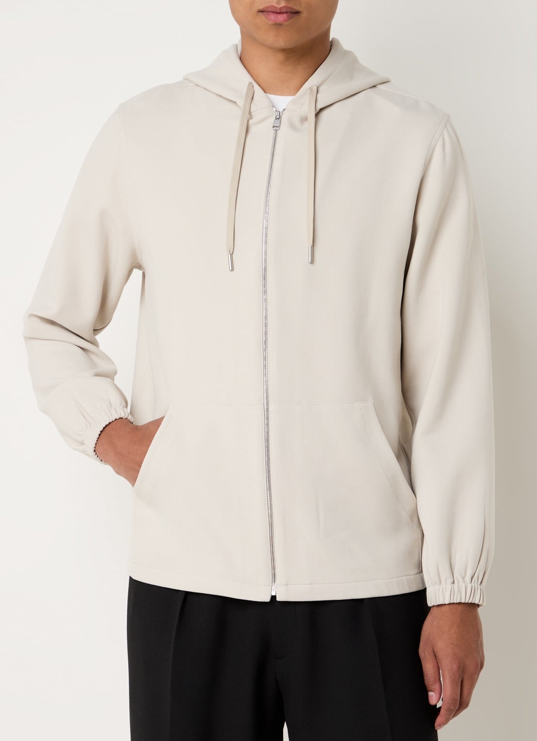 Sandro Sweatvest met capuchon - detail 4 beige