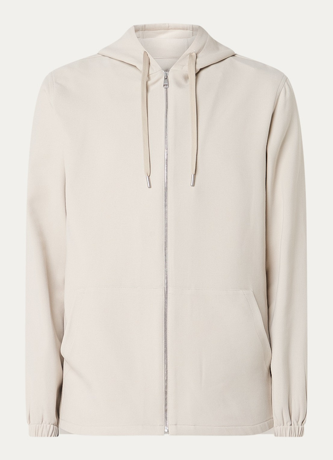 Sandro Sweatvest met capuchon - voorkant beige
